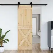 Solid Pinewood Barn Door Bedroom Kitchen Garage Sliding Doors Modern Design