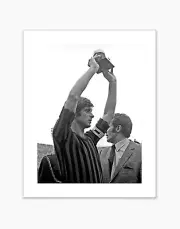 Poster Gianni Rivera with the Ballon d'Or, 1970 Fine Art Photographic Print