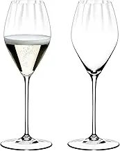 Riedel Performance Champagne Machine-Made Crystal Wine Glass, Clear – Preserves Bubbles & Highlights Aromas for Sparkling Wines – Elegant, Dishwasher Safe Design – 375 ml Capacity (Pack of 2)