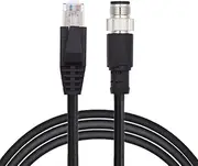 xiwai M12 4Pin D-Coded Type-D Male to RJ45 Male Cat5e IP67 Patch Cord LAN Ethernet Network Industrial Applications Cable 1m/3.3ft