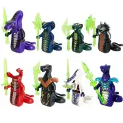 8pcs Ninja Ninjago Serpentine Snake Minifigure Building Blocks Set