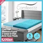 Comfeezzz Memory Foam Mattress Protector Topper Luxury Bed Cool Gel Bamboo Cover