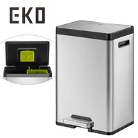 在飛比找PChome24h購物優惠-EKO艾可II靜音垃圾桶 20L+20L