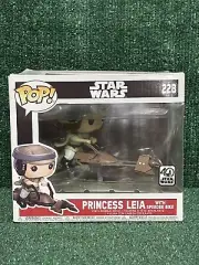 Funko Pop! Star Wars 228 Princess Leia W/ Speeder Bike. Fast Shipping