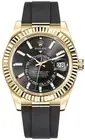 Rolex New Sky-Dweller 18k Yellow Gold Bezel & Case Automatic Mens Swiss Watch