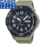 【CASIO 卡西歐】卡西歐超大錶徑運動錶-黑面棕色錶帶(MRW-210H-5A 全配盒裝)