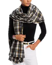 Echo Plaid Blanket Wrap