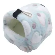 Nevenka Warm Hamster Plush Bed Hanging Hammock Nest-SkyBlue