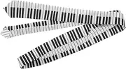 [OATIPHO] Unisex Keyboard Tie Soft Satin Formal Necktie Novelty Print for Business Weddings