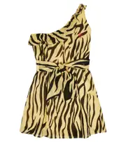 [The Animals Observatory] The Animals Observatory Printed one-shoulder cotton dress Y 12 multicoloured