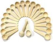 NILLOS Small Wooden Kitchen Spoons, 20 PCS Wooden Seasoning Spoon for Seasoning Condiment, Spice, Sugar, Coffee, Honey (2.95 in)