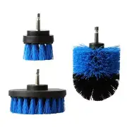 New 3 Pcs Set Drill Brush Power Scrubber Cleaning Brush for Car and Carpet