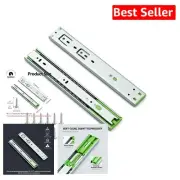 Durable Heavy Duty Drawer Slides - 6 Pairs, Alloy Steel with Quiet Close Feature
