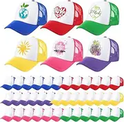 Xtinmee 36 Pcs Unisex Sublimation Hats Blank Trucker Hats Adjustable Baseball Caps for Men Women Outdoor DIY