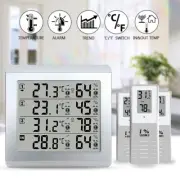 Wireless Digital Refrigerator Freezer Thermometer Temp Alarm 3 Sensor In/Outdoor