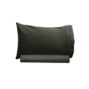 Artex 250TC 100% Cotton Sheet Set Single Charcoal