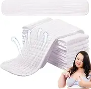 Toulite 10 Pcs 6 Layer Bra Liner Sweating, Cotton Sweat Liner Under Bra Pad Breast Washable Rectangle Absorb for Women Supply