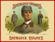 Vtg Look Sherlock Holmes Cigar Box Label NEW Metal Sign: Detective Theme