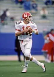 Quarterback Erik Kramer North Carolina State Wolfpack drops back t- Old Photo