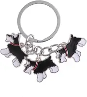 [OATIPHO] Car Key Ring Pet Dog Keychain Car Keychain Decorative Pendant Keychain for Wallet Keychain for Keys Keychains Car Ring Metal Keychain Creative Keychain Pendant Keyring Blue