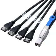 SAS HD SFF-8644 Host to 4 eSATA Fanout Cable - 2 Meter