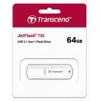 在飛比找Yahoo奇摩購物中心優惠-創見 Transcend JF730 64G 白色 USB3