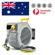 Retractable Garden Hose Reel 1/2" x 130 ft - UV Resistant Wall-Mounted Solution