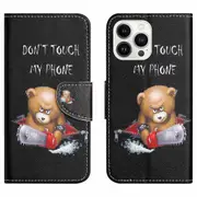 For iPhone 15 Pro Max Cellphone Case Pattern Printing Leather Wallet Stand Phone Cover