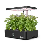 iDOO Hydroponics Growing System 12Pods Mini Herb Garden Germination Kit with LED