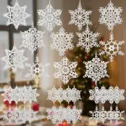 36 Pcs Christmas Snowflake Ornaments Crochet Snowflake Hanging Ornaments