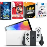 Nintendo Switch White OLED + Pokemon Brilliant Diamond + $20 eShop Gift Card