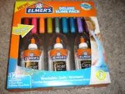 New Elmer's Glue Deluxe Slime Pack 12 count- 3 glue bottles, 9 glitter glue pens