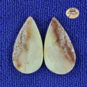EA19527# 1 Pair Natural genuine Gemstone matched Amazonite earrings Cab