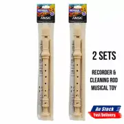 2X 8-hole Instrument with Music Recorder Soprano Descant Cleaning Rod Toy