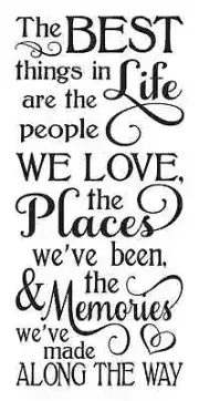 Inspirational Stencil*The Best Things in Life*For Painting Signs Large 12"x 24"