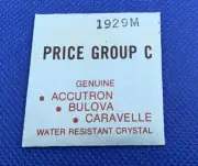 Bulova Accutron Crystal 1929M Group C NOS