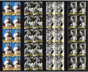 MICHAEL J FOX FAMILY TIES TV ICON SET OF 4 MINT VIGNETTE STAMPS