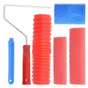4Pcs Wood Graining Painting Tool Set, M21 MS16 Grain Texture Pattern Roller1566