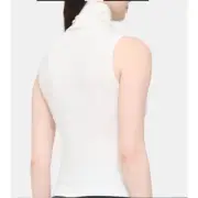 Theory Women's Wendel Ribbed Viscose Sleeveless Turtleneck Sz L NWT 180 IRRG