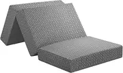 Luxdream Trifold Foam Mattress Single 15cm Foldable Floor Bedding Sofa Bed Sleeping Camping Travel Trailer Portable Mat Cushion with Removable Cover 200x150cm