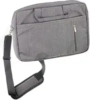 Navitech Grey Sleek Water Resistant Travel Bag - Compatible with POWMUS Android 13 Tablet 10 Inch