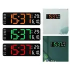 Electric Wall Clock Bedroom Decor Calendar Temp Mute for Living Room