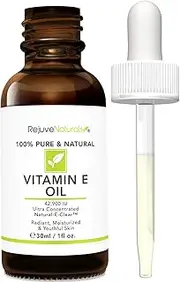 Vitamin E Oil - 100% Pure & Natural, 42,900 IU. Visibly Reduce the Look of Scars, Stretch Marks, Dark Spots & Wrinkles for Moisturised & Youthful Skin. d-alpha tocopherol from Olives, Natural-E-Clear