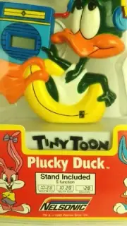 90s Vintage Warner Bros Tiny Toon Adventures Nelsonic Mini Clock Plucky Duck