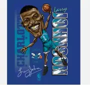 Larry Johnson Caricature T-shirt Blue Tee All Size S to 5XL