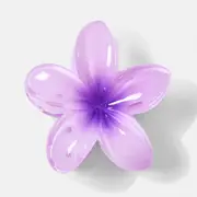 Purple Frangipani Claw Hair Clip