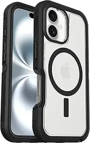 OtterBox Defender Series XT MagSafe Case for iPhone 16, Shockproof, Drop Proof, Ultra-Rugged, Protective Case, 7X Tested to Military Standard, Clear/Black