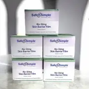 Safe n' Simple SNS00807 Lrg No-Sting Skin Barrier Film Wipes LOT OF 5 Boxes