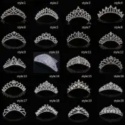 Silver Color Mini Tiara - Women Crystal Headband Bridal Crown Wedding Hair Comb