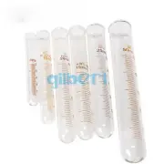 5pcs 2/5/10/15/20/25/50/50/100ml Test Tube Round Bottom with Scale Line Lab